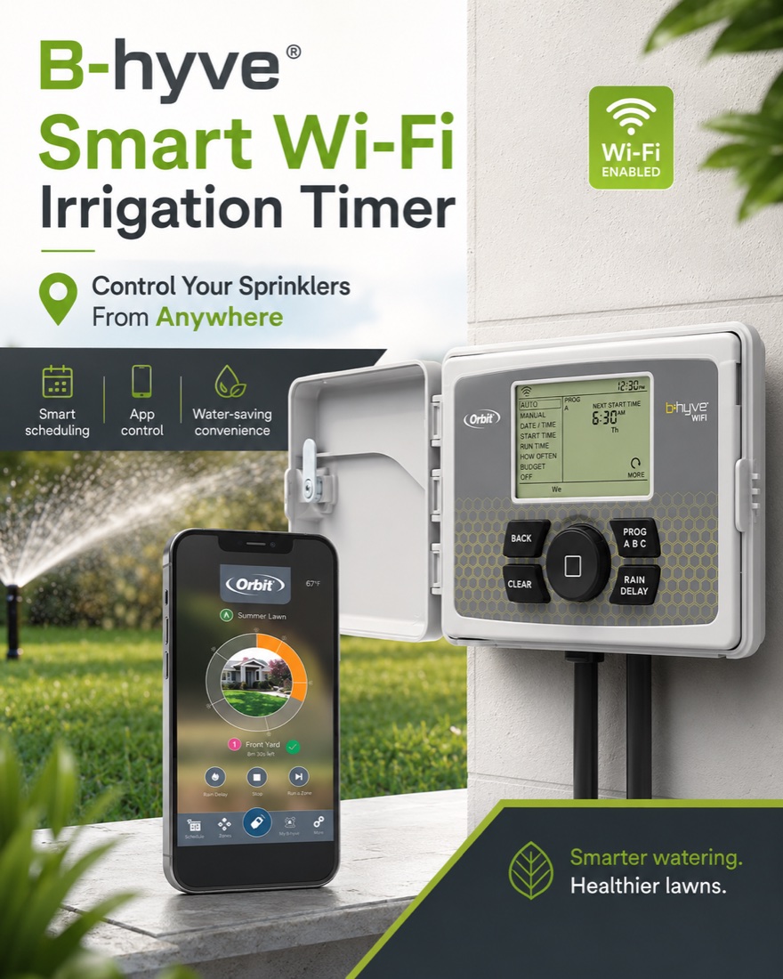 Smart Wi-Fi sprinkler controller installed in Ponte Vedra Beach
